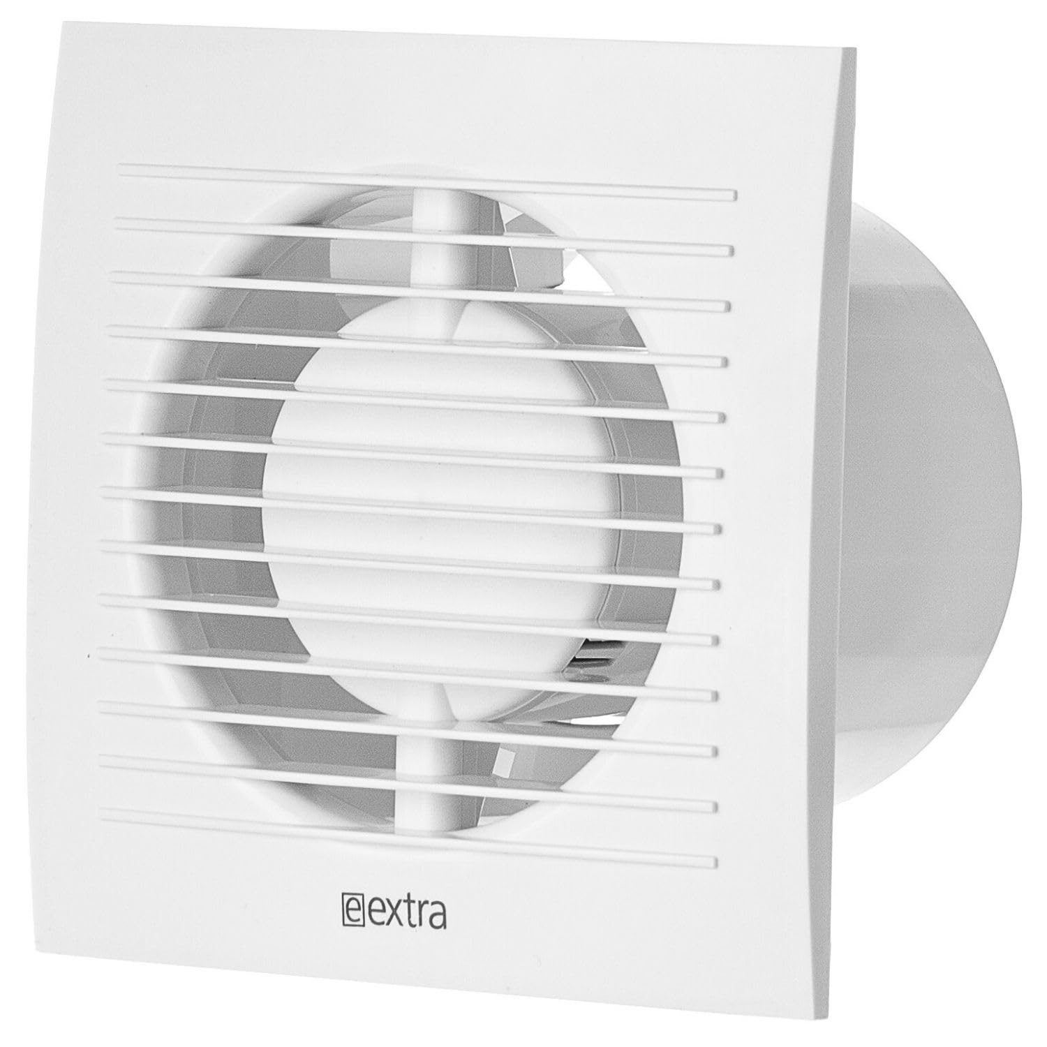 Steinberg14 White 100mm Bathroom Fan - Bathroom Extractor Fan - Wall Ventilation Fan - 4 inch Exhaust Fan for Ventilation in Bathroom, Kitchen and Toilet - Ventilator Against Moisture