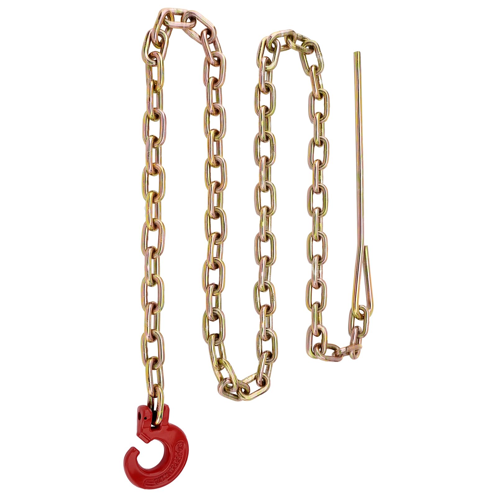 Photo 1 of SPARKWHIZ Winch Choker Chain 5/16" x 7ft with Choker Hook w/Steel Probe Stake 14" for Removal of Logs, Load Limit 2 Ton
