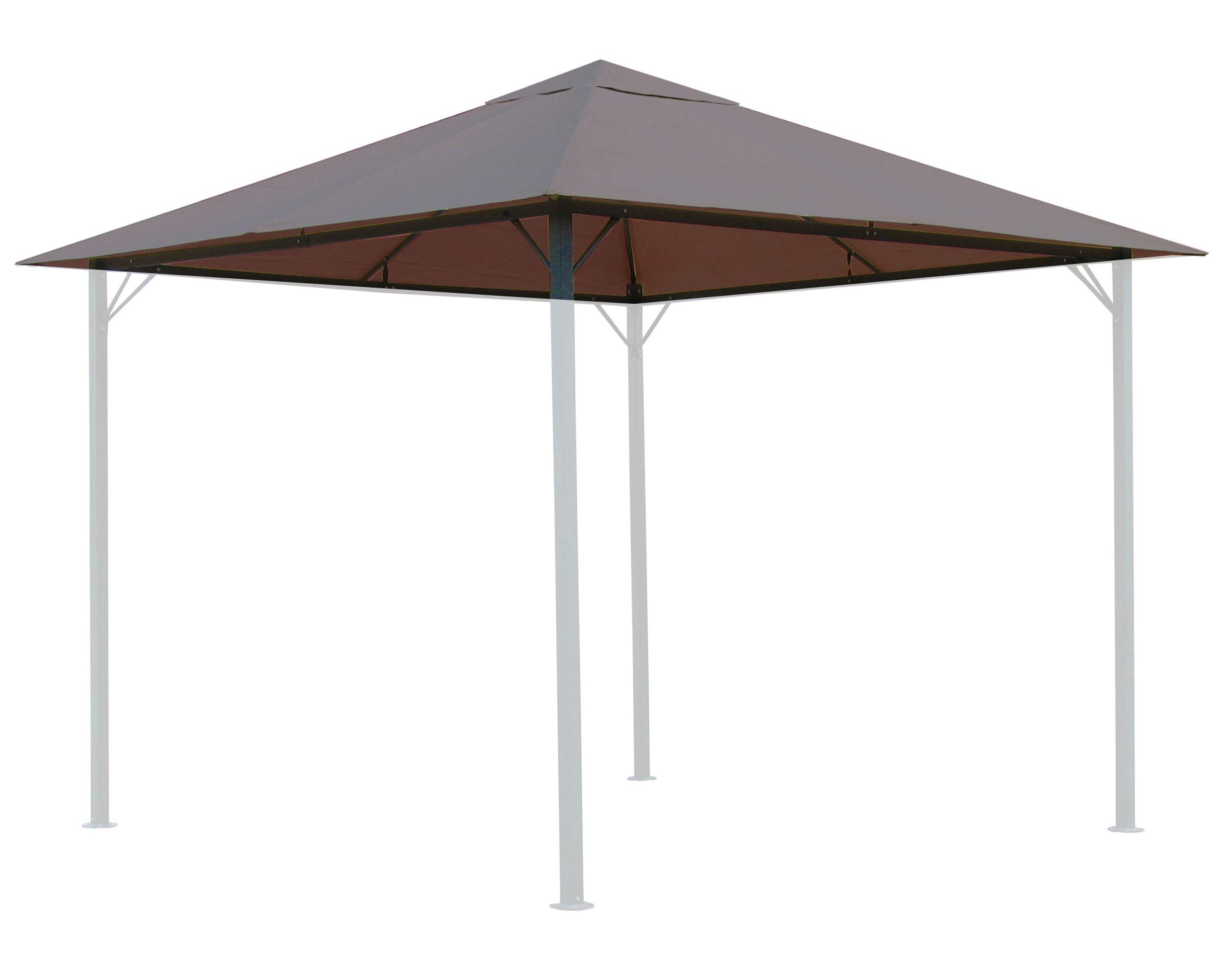 QUICK STAR Roof 250 g Garden Gazebo 3 x 3 m Taupe / Beige Grey RAL 7006 Antique Gazebo Roof Cover
