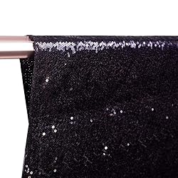 Poise3EHome 10Ft x 10Ft Black Sequin Backdrop