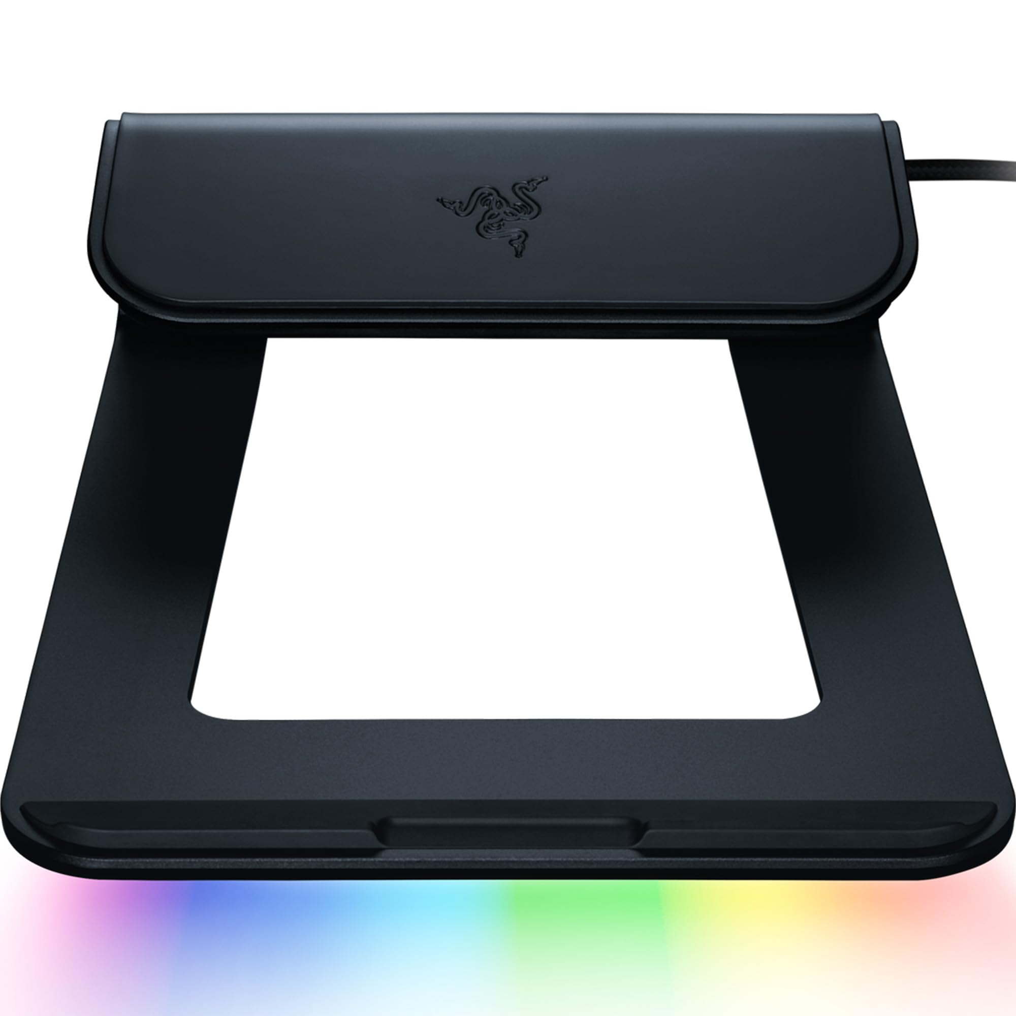 Razer Laptop Stand Chroma V2 - Ergonomic laptop stand including 3x USB hub (2x USB-A, 1x USB-C, 1x HDMI, 18 degree tilt angle, aluminium and ergonomic design) Black