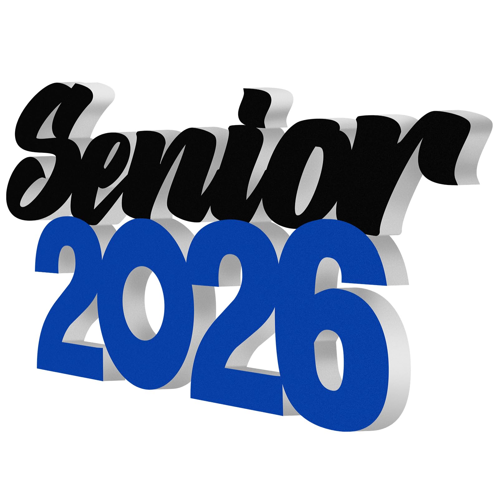 Photo 1 of Yaomiao Senior 2026 Sign Graduation Props Grad Decorations Senior Black Blue Graduation Table Centerpieces Class of 2026 Sign for High School College
