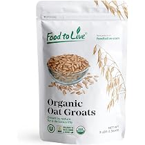 Amazon.com: Food to Live Organic Oat Groats, 3 Pounds - 100% Whole ...