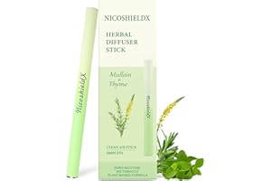 NICOSHIELDX Herbal Diffuser Stick - Non Electric - Plant-Based Lifestyle Tool with Mullein, Thyme & Mint for Lung Cleasing Refreshing Oral Comfort, Up to 600 Uses