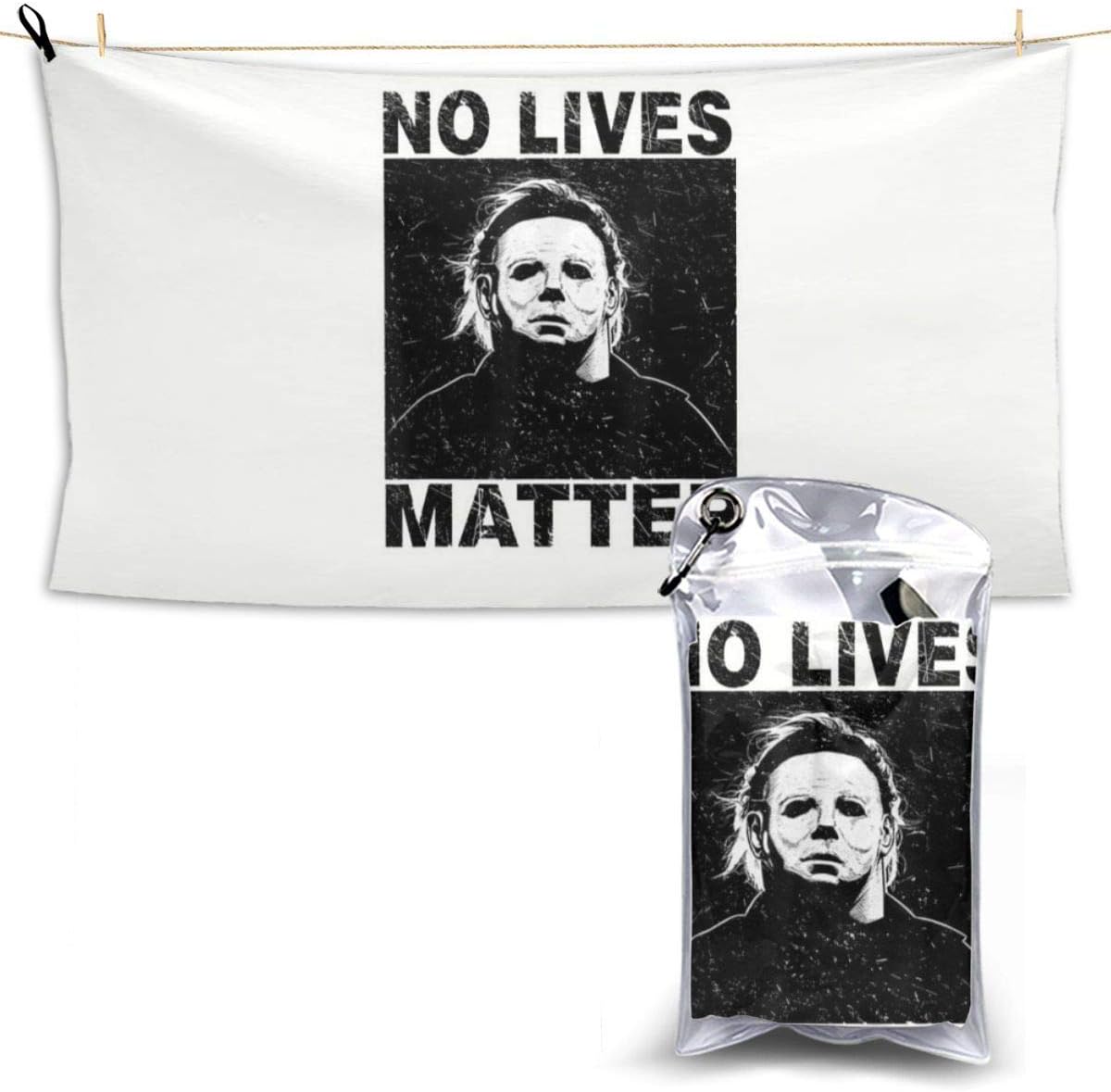 Amazon Co Jp No Lives Matterマイケル マイヤーズバスタオル超吸収性タオル ホーム キッチン