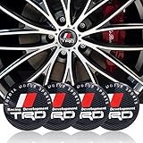 AUTO-P 4（PCS） TOYOTA TRD 55 MM WHEEL CENTER CAP EMBLEMS STICKER DECAL