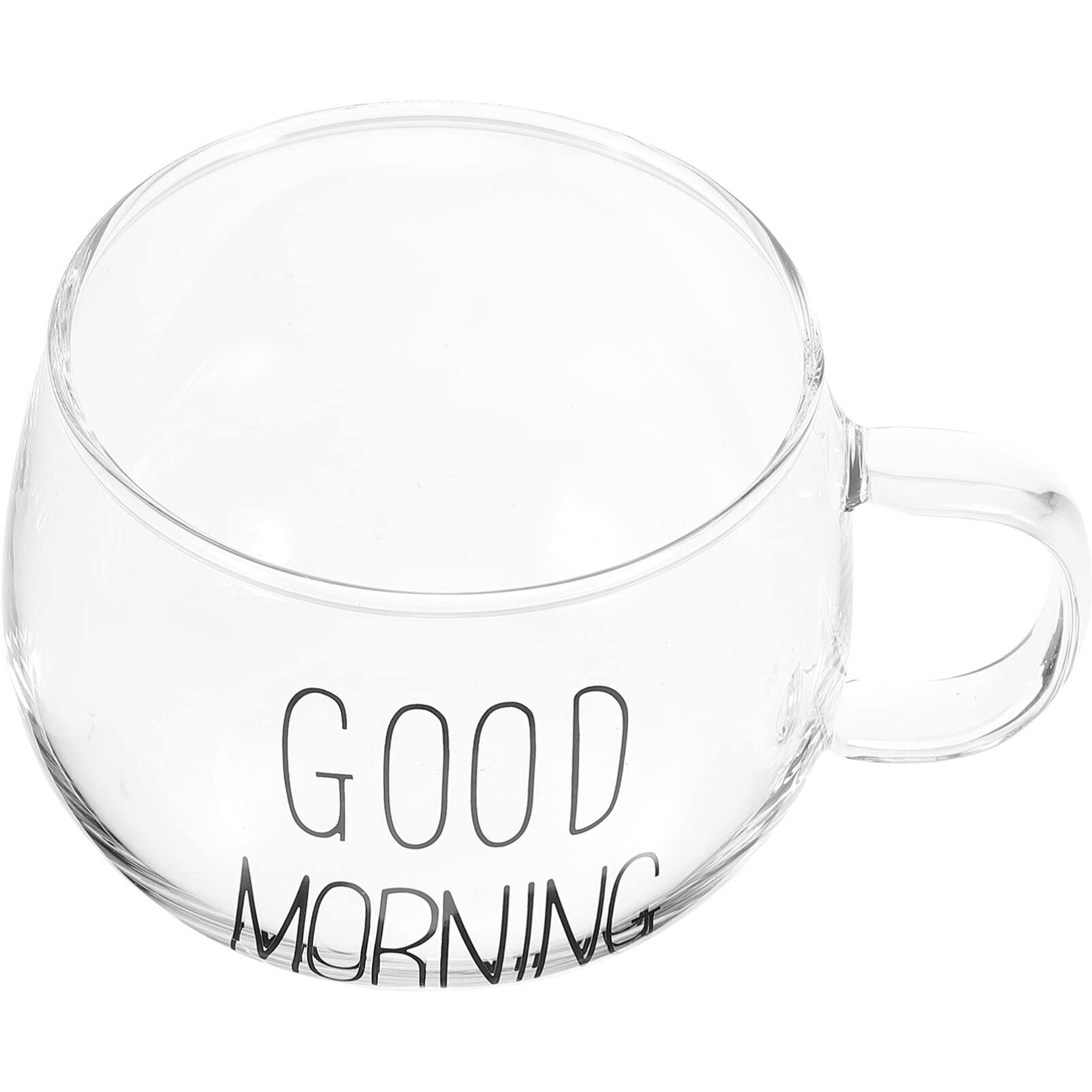 Healvian Heat-Resistant Glass Milk Cup for Breakfast Microwave Safe for Cereal Bowls and Morning Glass Mug