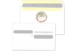 NextDayLabels - W-2 4-Up Employee Tax Forms, & Envelopes Instructions on Back" for 2025 (Pack of 500 Self Seal Envelopes)