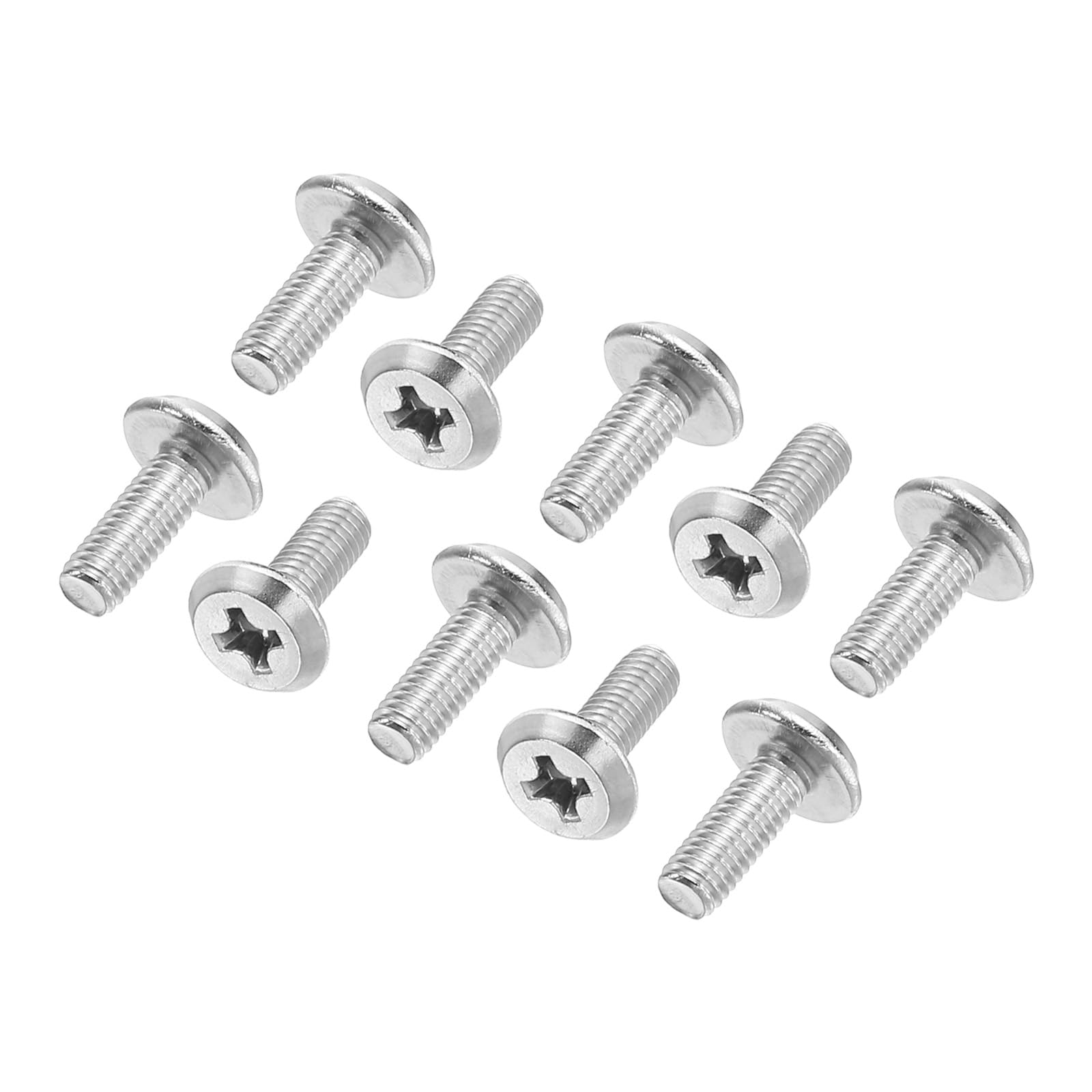 PATIKIL Round Head Phillips Screws, 80 Pack M3-0.5 x 8mm 304 Stainless Steel 18-8 Full Thread, Machine Screw Furniture Screw Connector Bolts — image 1
