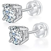 Moissanite Stud Earrings 925 Sterling Silver Lab Created Earrings for Women Men DOJOJOSA Jewelry Gifts