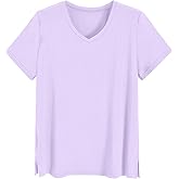 Latuza Women's Viscose Sleep T-Shirt V-Neck Pajamas Top