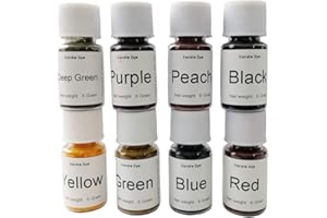 KINGFINGER DIY Soy Candle Dye Highly Concentrated Bottle for Unique Soy Candles, Scented Candle Making,8 Colors