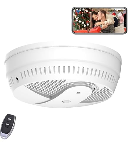 Hidden WiFi Smart Smoke Detector Camera 1080P - Indoor Spy Cam With Night Vision, Motion Detection, Loop Recording, IOS/Android App