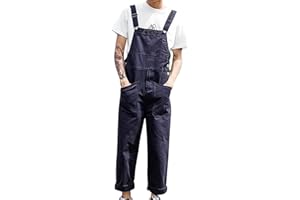 Mens Linen Overalls Jumpsuits Loose Fit Pant Baggy Bib Rompers with Adjustable Strap Casual Summer Outfits Trendy 2026 Pants