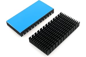 ZZHXSM 2Pcs 80mm Heatsink 80 x 40 x 11mm Black Aluminum Heat Sink Radiator Cooler with Thermal Conductive Adhesive Tape Cooli