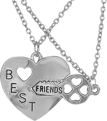 Collares De Elegante Rose Dos Piezas Para Mejores Amigas Color