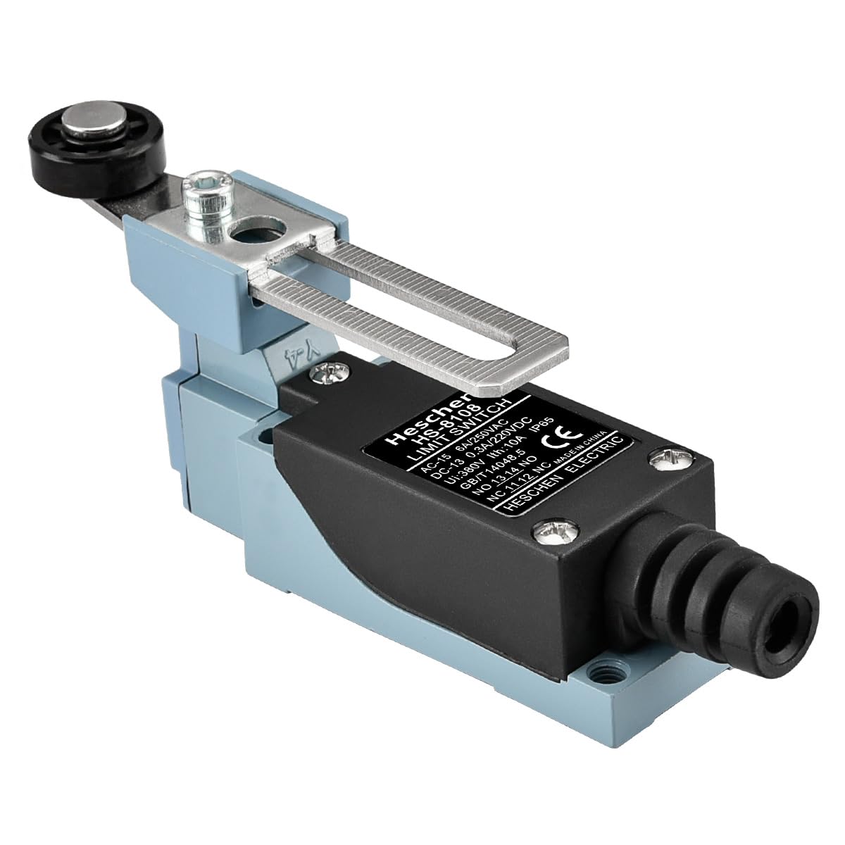 Heschen Limit switch HS-8108(TZ-8108) Adjustable Roller Lever 10A 250VAC SPDT Momentary for CNC Mill Plasma IP65