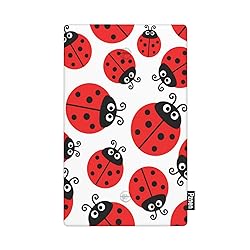 Pznen Light Switch Cover Plate, Ladybug Red Black