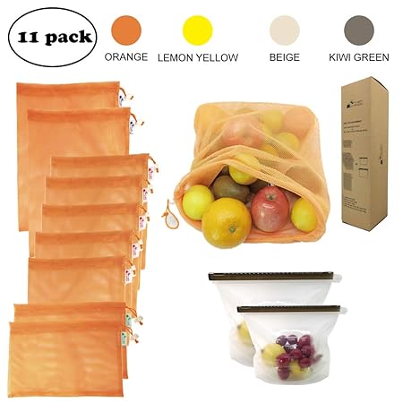 Bolsas de malla reutilizables y recipientes de silicona para ...