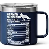 Limima German Shepherd Mug – 14oz Stainless Steel Tumbler Cup, Funny and Unique Gift for German Shepherd Dog Lovers and Owners, Perfect for Christmas, Xmas, and Birthday Celebrations