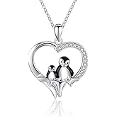 CHENGHONG Necklace for Women 925 Sterling Silver Pendant Cute Animal Necklace Friendship Necklace Mothers Gifts for Mom Girlfriend Wife