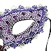 Anomasu Masquerade Party mask Venetian of Realistic Silicone Masquerade Half face Mask Halloween Costume (Purple)