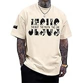 Migxsaf Christian Jesus Faith Shirts for Men God Religious Cross Bible Verse Inspirational Shirt Oversized Graphic Tees Tops