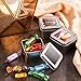 Pangda Empty 4-Ounce Capacity Clear Top Square Silver Metal Tins Great for Gifts,and Treasures (20 Pack)