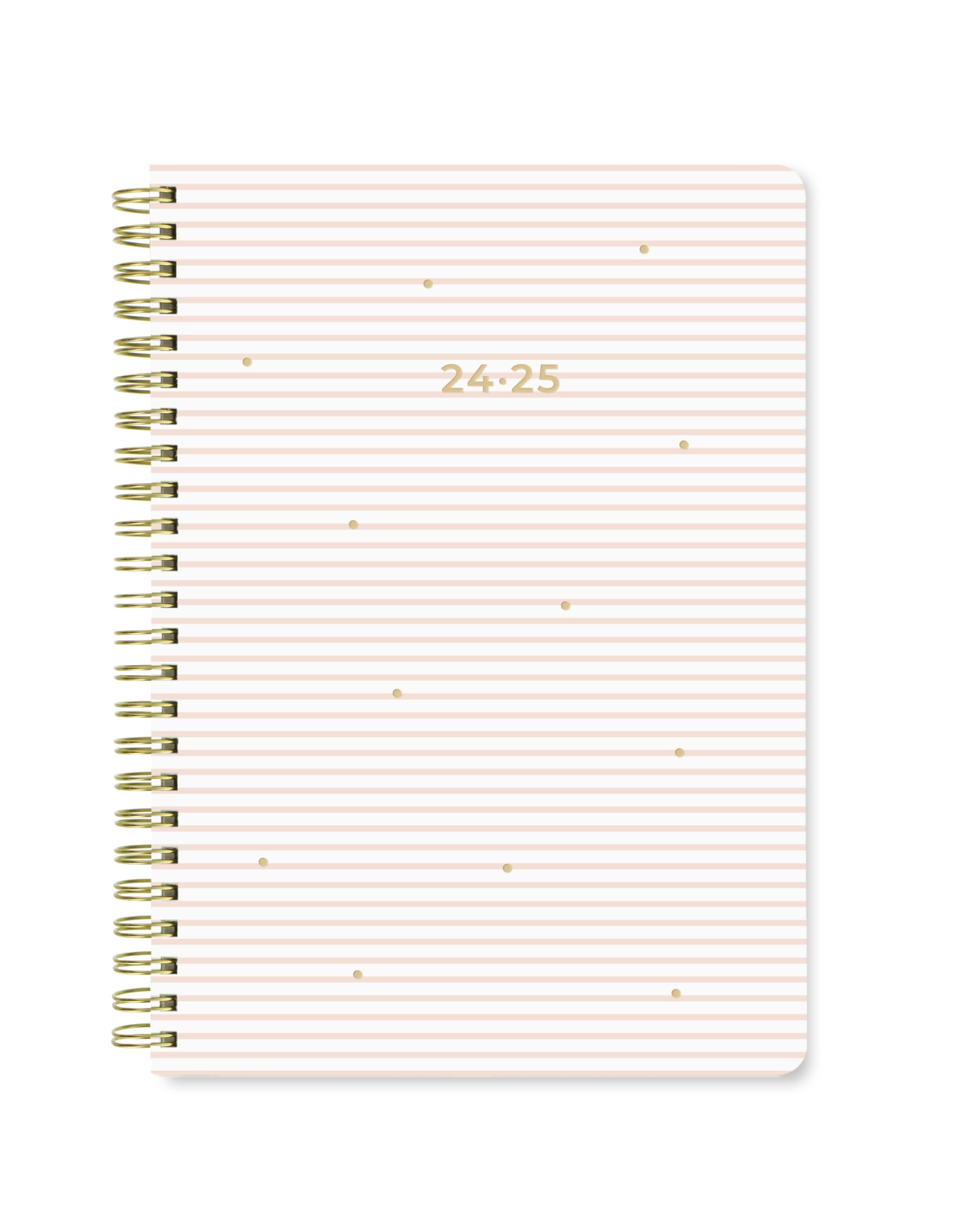 Letts of London Stripes A5 Academic 2024/2025 week to view diary - Pink