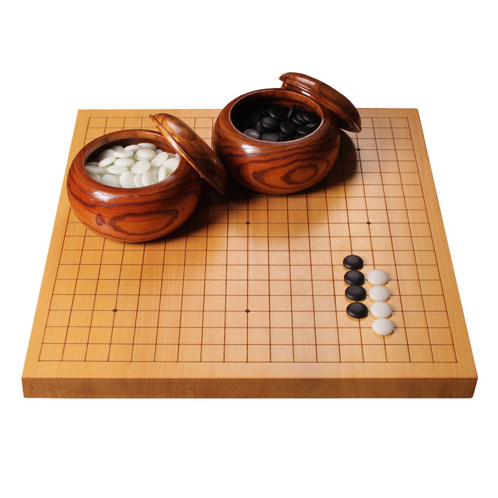 HongTeng Go Chess Set,Wooden Chinese Chess Board New Yunzi Chess Piece (Color : A)