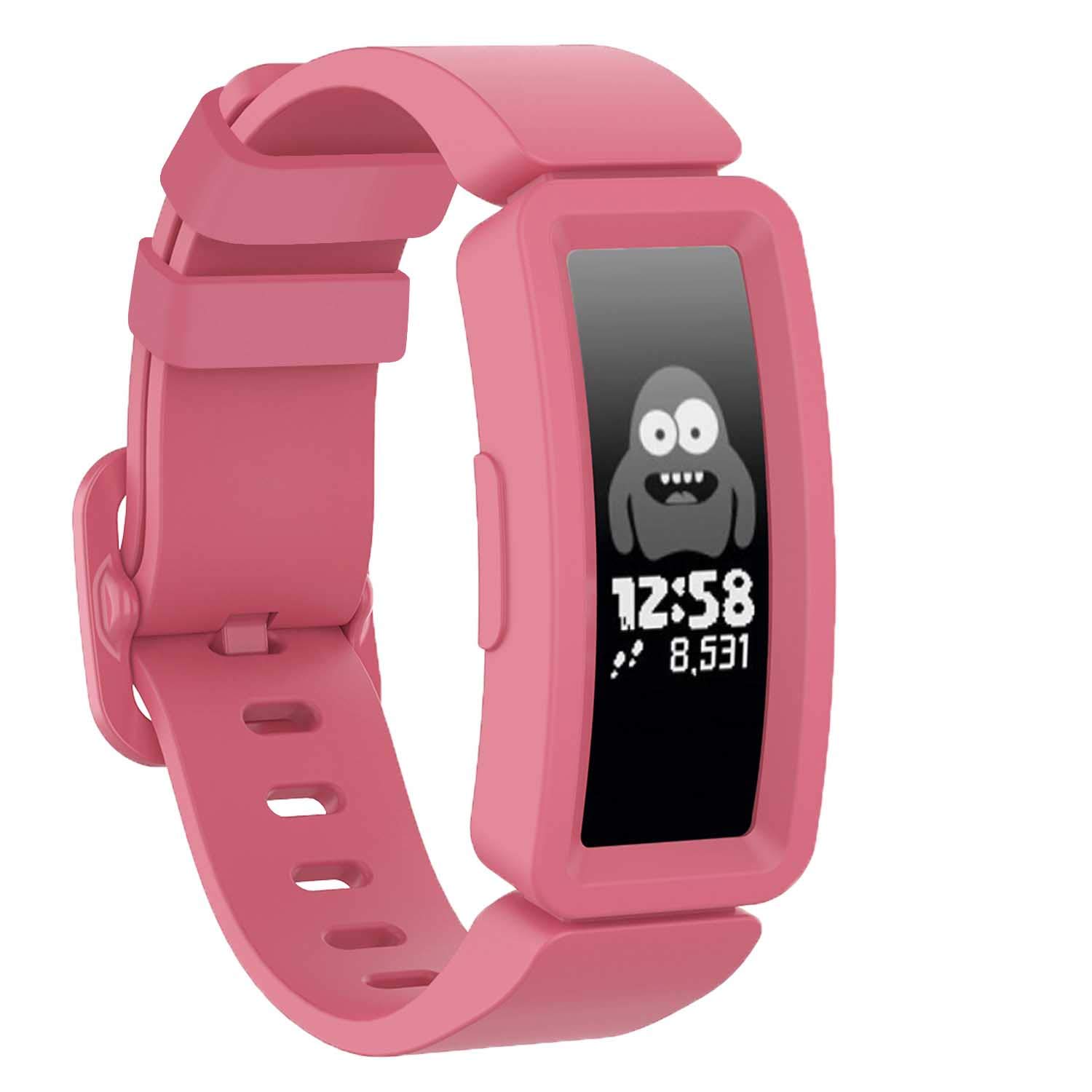 TopPerfekt Strap Compatible With Fitbit Ace 2 for Kids 6, Soft Silicone Waterproof Bracelet Accessories Strap Boys Girls Wristbands Compatible for Fitbit Ace 2 (Watermelon)