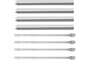 WEBROIL Grill Replacement Part for Charbroil Performance 4 Burner 463365021 463365522 463352521 463365021 463365522 Gas Grill Accessories,Grill Burner G327-2100-W1, Heat Tent G325-0002-W1,Set of 4