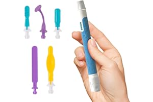 TalkTools Sensi Oral Sensory Therapy Tool with Soft Sensi Jaw Tips (Ocean Blue, 5 Tips Set - Ocean Blue)