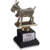 Landical 5.2 Inch Goat Trophy Goat Award Sculpture | Funny Unique Recognition Award for Adult Boss Coworker Employee Friend Sport Engrave Gift Plaque Statue