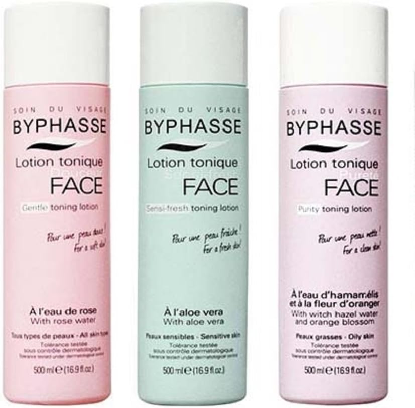 BYPHASSE (Rose water) Toner For All Skin Types 500ml 16.9 fl oz