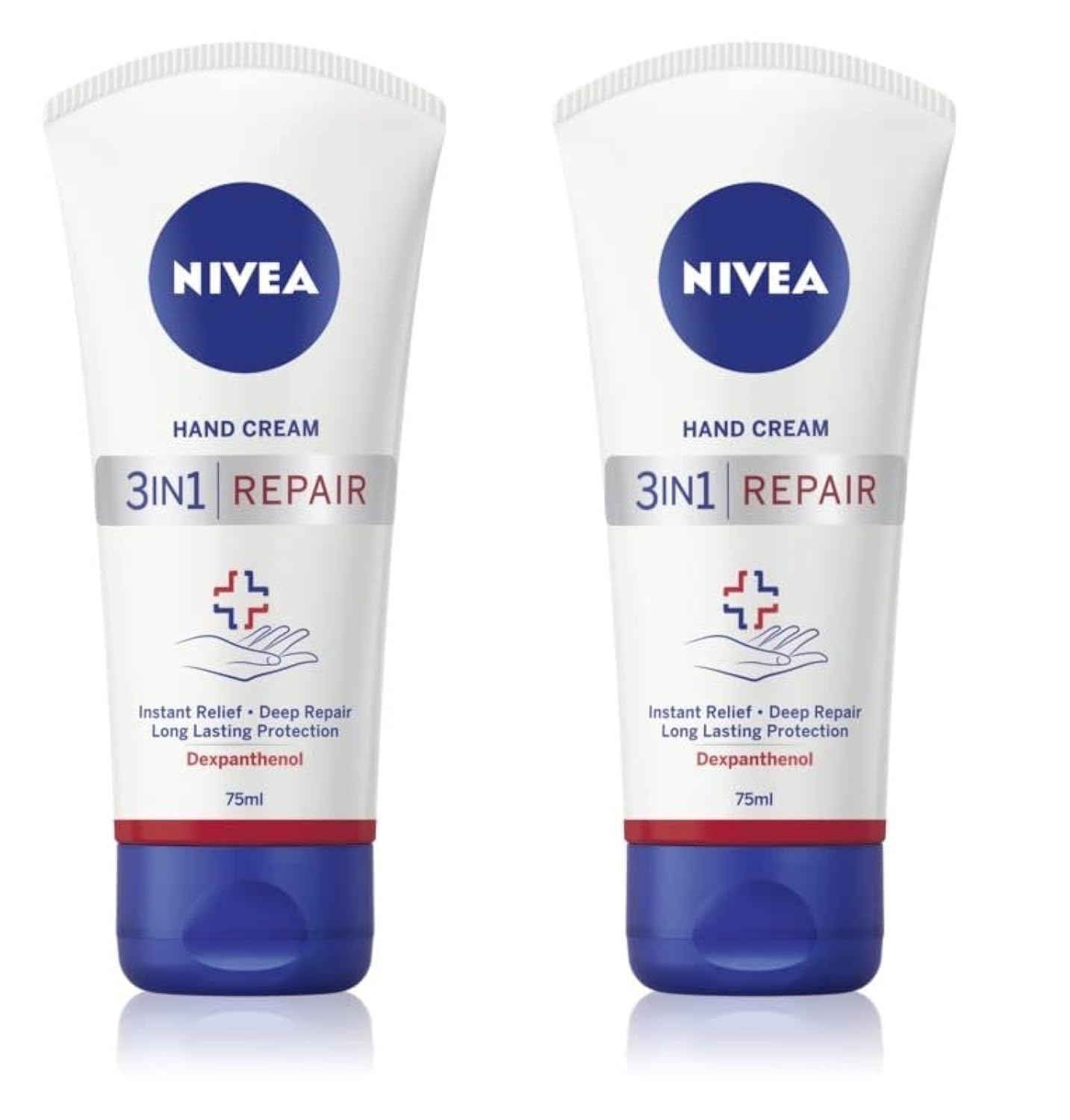 Photo 1 of Nivea Hand Repair Care Hand Creme, 2er Pack (2 x 75 ml)