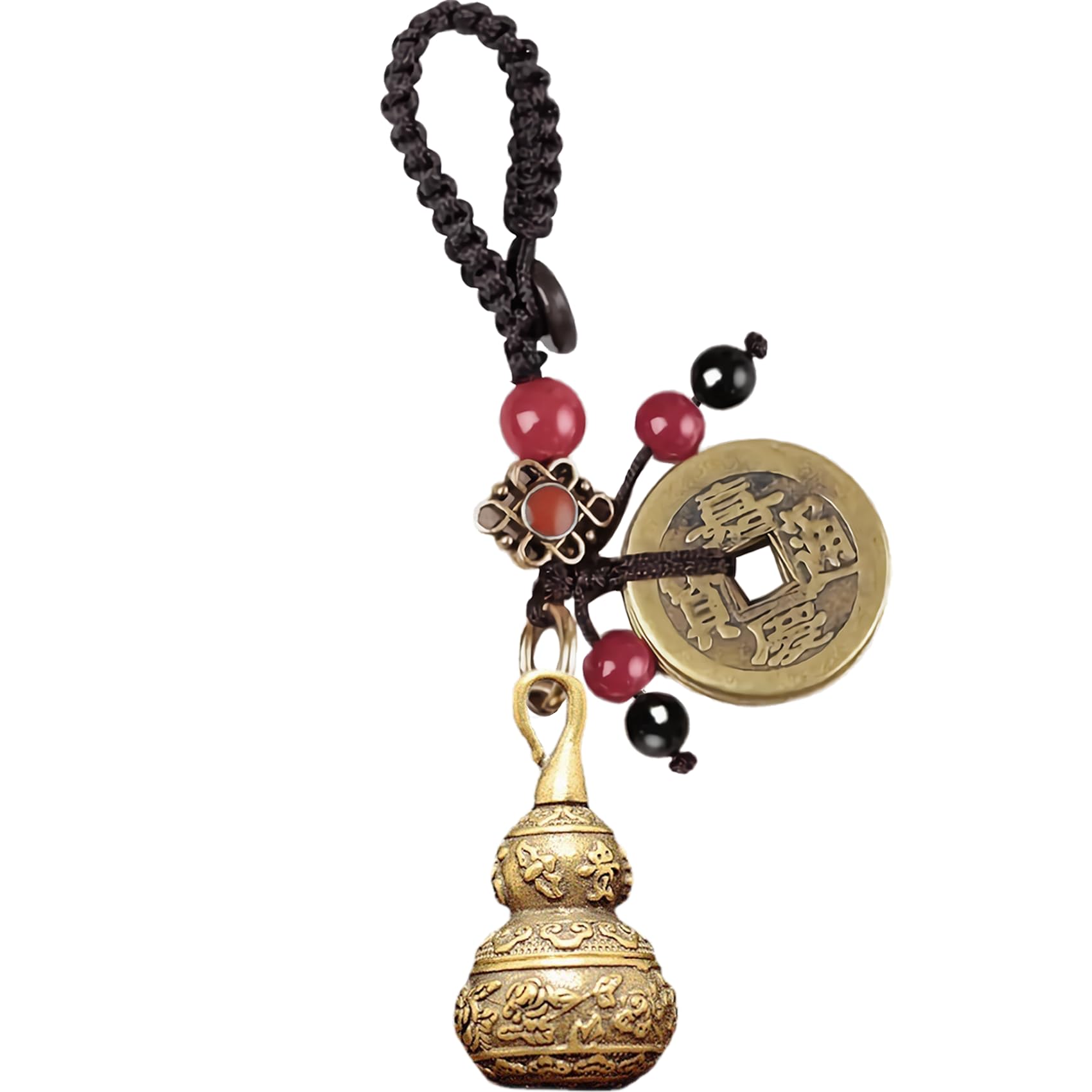 Yisinar Good Lucky Charms,Lucky Gourd Keychain With