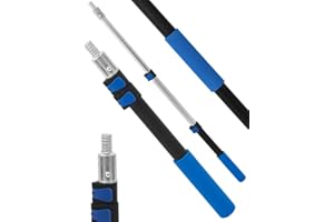 HVERYPPY Telescopic Extension Pole, Sturdy Aluminum Paint Roller Extension Pole, telescoping Pole with Flip-Lock Design, Multi-Purpose extendable Pole for Windows Cleaning Paint Roller, Duster(Blue-3ft)