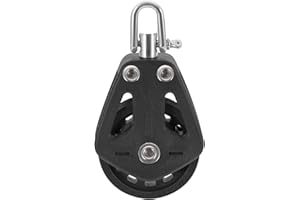 ULTECHNOVO Stainless Steel Nylon Marine Pulley,Pulley Block Rope Rope Runner Kayak Pulley Single Pulley Bearing Block Rope