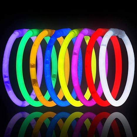 300 8 Premium Glow Sticks Bracelet Necklaces Neon Party Lights