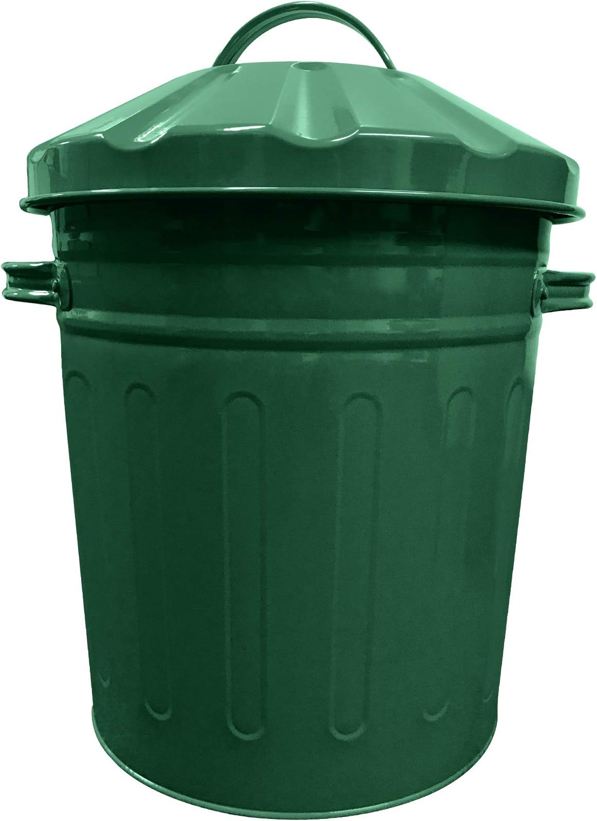 Tigerbox Fireside Premium Retro Powder Coated 15L Tidy-Tub Household Waste Paper Bin Mini Dustbin (Green). Includes Antibacterial Pen.