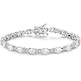 FANCIME Birthstone Bracelets Sterling Silver Tennis Bracelets Charm Fine Jewelry Mother's Day Birthday Gifts for Women Mom 7"
