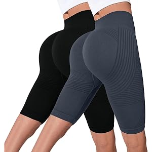 GAANBODI 3D Anti Cellulite Leggings High Waisted Seamless Butt Lifting Tummy Control Compression Yoga Shorts for Gym Workout