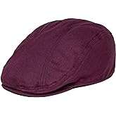 BOTVELA Men Cotton Twill Newsboy Flat Ivy Driving Hat Fitted Cap