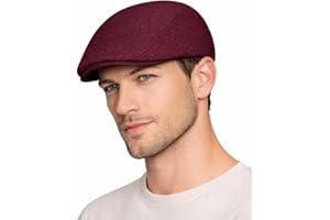 Men’s Wool Tweed Newsboy Flat Cap – Classic Ivy Gatsby Style Warm Winter Hat