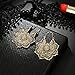 Vintage Mandala Flower Drop Dangle Earring for Women Girl Tribal Hollow Floral Pendant Earrings (Gold)