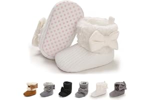 E-FAK Baby Boy Girl Boots Newborn Shoes Winter Snow Bowknot Anti-Slip Soft Sole Warm Infant Toddler Prewalker Booties