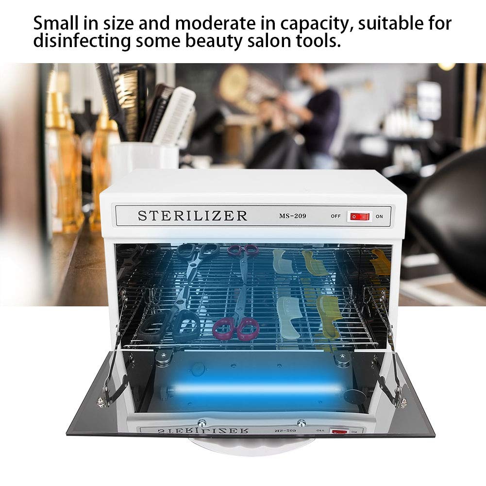 12L Nail Tool Cleaning Cabinet, Purple Lamp Cleaning Cabinet for Beauty Salon Towels Hot Scissors Tattooing Tools: Beauty