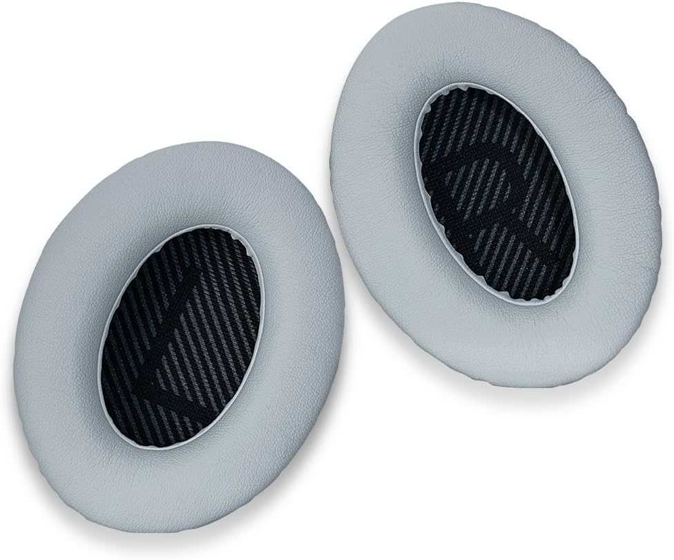 Replacement Ear Pads for Bose QuietComfort QC35, AURTEC Headphones Earpads Cushion with Memory Form and Protein Leather, Gray