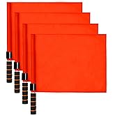 SAWHOX Volleyball Line Judge Flags, 4-Pack Referee Flags for Volleyball Matches